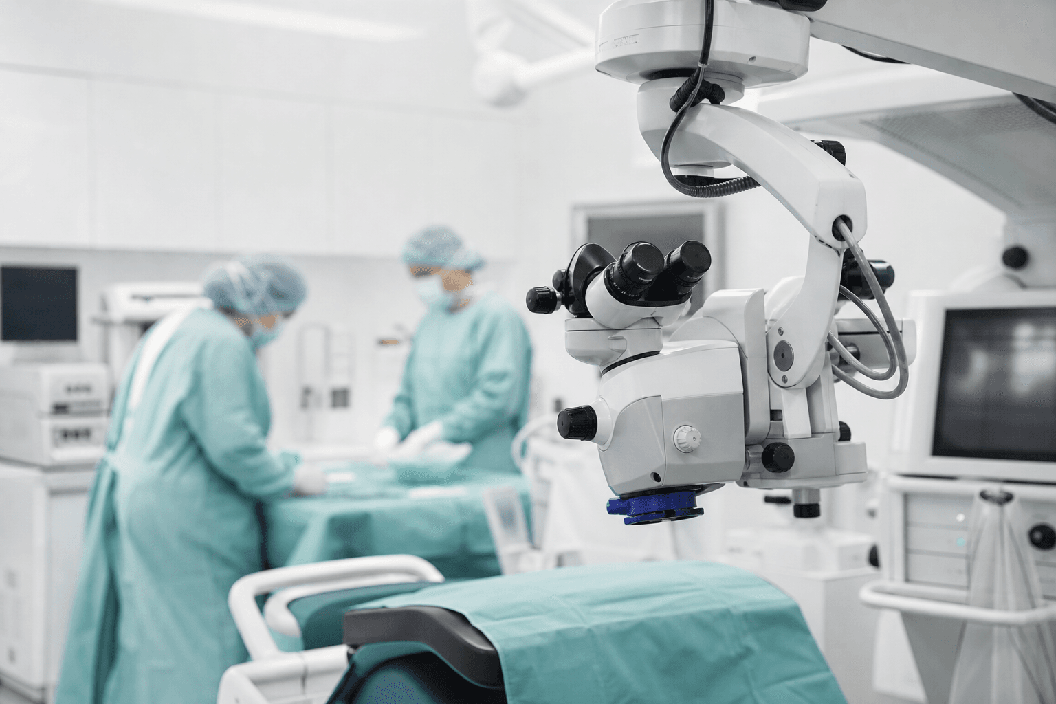 Sala cirurgica oftalmologica moderna na OftalmoClinic